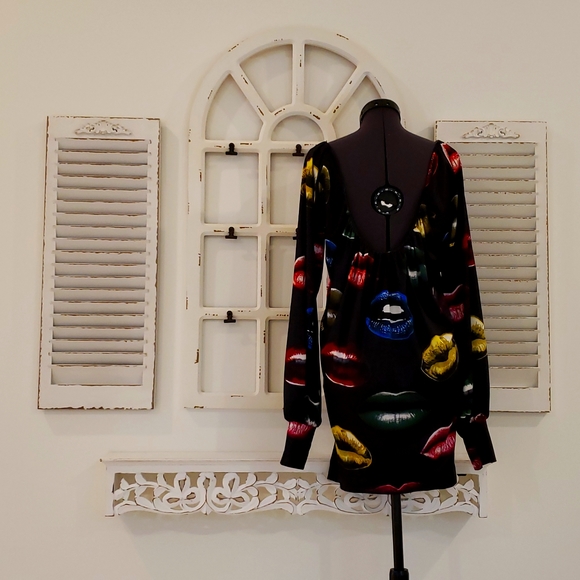 Miss Sixty Low Back Lips Print Cocktail dress - Picture 3 of 12